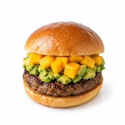 4food Build-a-Burger Avocado and Chili Mango