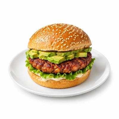 4food Buildboard Chorizo Avocado Burger Sandwich