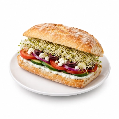 4food Buildboard Greek Sprout Sandwich