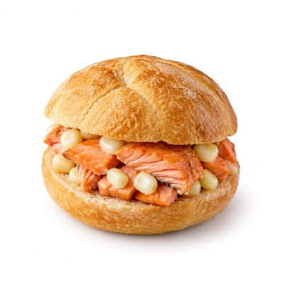 4food Buildboard Hominy Salmon Sandwich