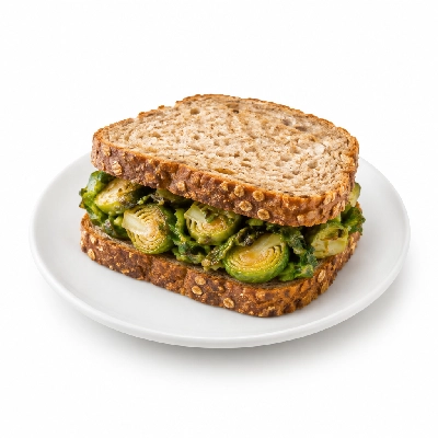 4food Buildboard Rachel's Delicious Brussels Sprout Surprise Sandwich