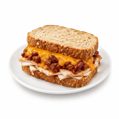 4food Buildboard Turkey Chili Cheddar Sandwich