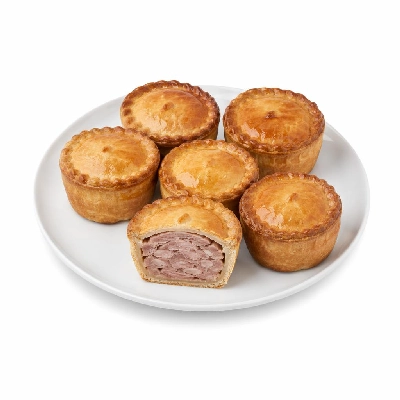 6 Mini Melton Mowbray Pork Pies