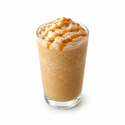 7 Brew Large Blended Caramel Macchiato Hand