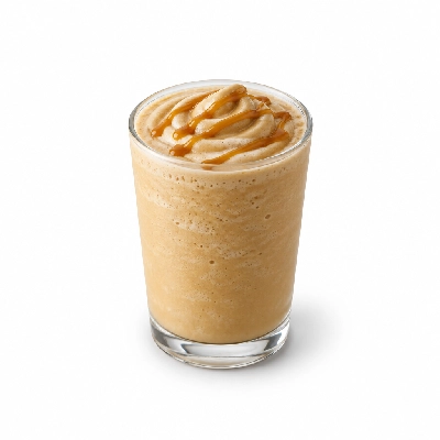7 Brew Small Blended Caramel Macchiato Hand