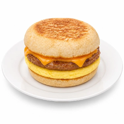 7-Eleven Fresh Bakery Muffin Egg Sausage & Cheddar