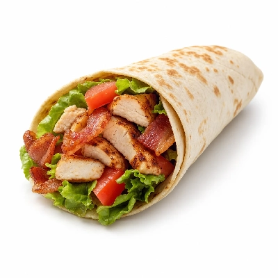 99 Restaurants Grilled Chicken Bacon Lettuce and Tomato Wrap