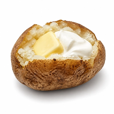 99 Restaurants Menu Items Side of Baked Potato with Butter and Sour Cream