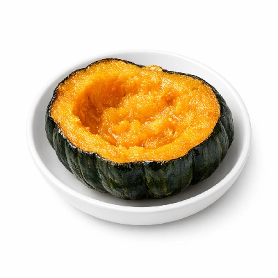 Acorn squash baked with salt