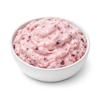 Agutuk fish/berry with seal oil alaskan ice cream by Alaska Native