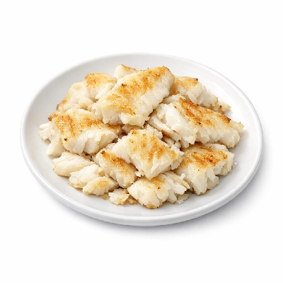 Alaska pollock cooked dry heat