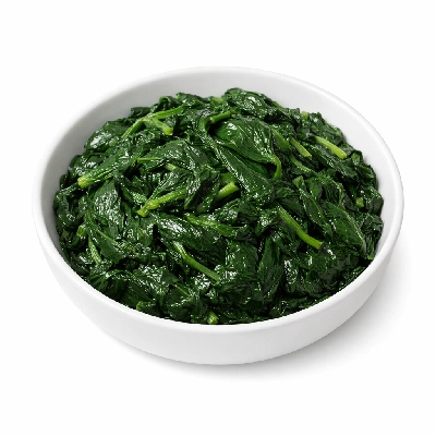 Amaranth leaves cooked boiled drained without salt