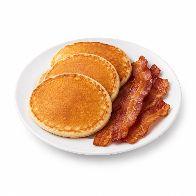 Amato's Pizza Breakfast 3 Pancakes with Bacon