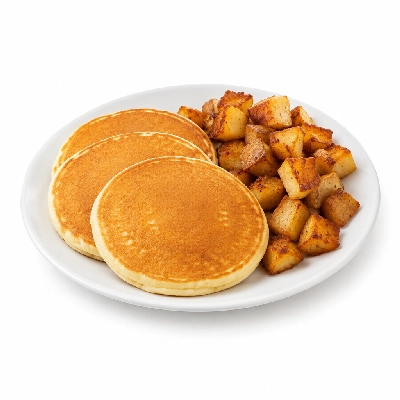Amato's Pizza Breakfast 3 Pancakes with Homefries