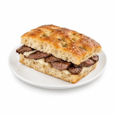 Amato's Pizza Steak Focaccia Sandwich