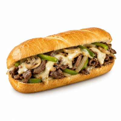Amato's Pizza Hot Sandwiches Angus Steak and Cheese with Mushrooms Onions Green Peppers Large