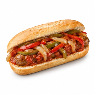 Amato's Pizza Hot Sandwiches Sausage with Sauce Peppers and Onions Large