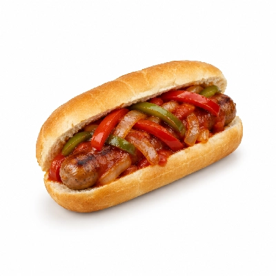 Amato's Pizza Hot Sandwiches Sausage with Sauce Peppers and Onions Small