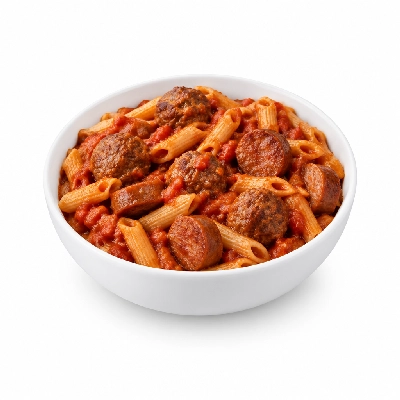 Amato's Pizza Pasta Buckets Combo with 4 Meatballs and 4 Sausages with Sauce