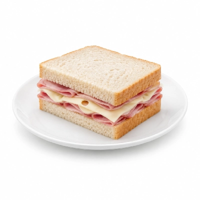 Amato's Pizza Sandwiches Ham and Swiss Well on White