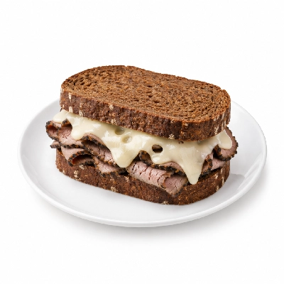 Amato's Pizza Sandwiches Roast Beef and Swiss Well on Rye