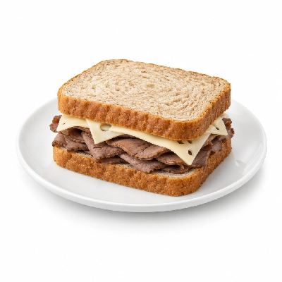 Amato's Pizza Sandwiches Roast Beef and Swiss Well on Wheat