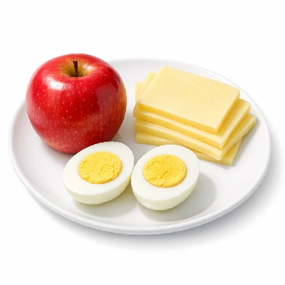 Apple, Cheese and Hard-Boiled Eggs