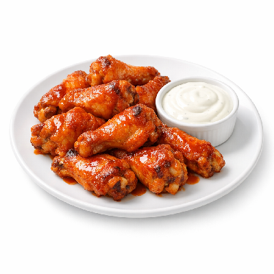 Applebee's Appetizers Bar Snacks Double Crunch Bone-in Wings with Classic Buffalo Sauce and Ranch Dressing