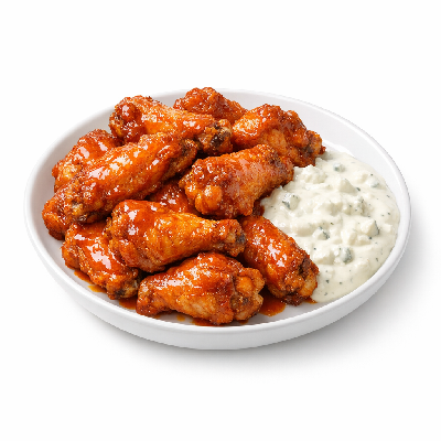Applebee's Appetizers Build Your Sampler Double Crunch Bone-in Wings with Hot Buffalo Sauce Bleu Cheese Dressing