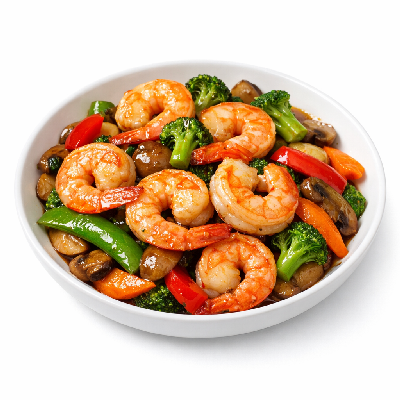 Applebee's Asian Vegetable Stir Fry with Shrimp