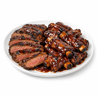 Applebee's Riblets Steak Combo Honey BBQ
