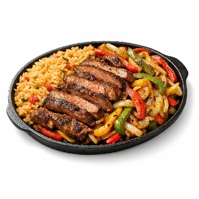 Applebee's Sizzling Entrees Skillet Fajitas with Rice Steak