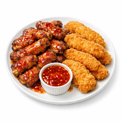 Applebee's Succulent Chicken Riblet & Tenders Platter with Sweet Asian Chile Sauce