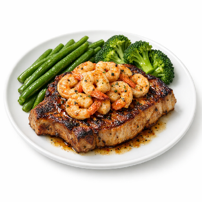 https://eato.health/food-images/feast/act/applebee-s-topped-and-loaded-pork-chop-with-cajun-shrimp-topper-green-beans-broccoli-side-18586575-1.webp