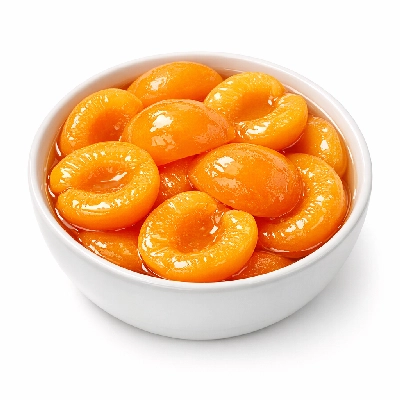 Apricots canned extra heavy syrup pack without skin solids and liquids