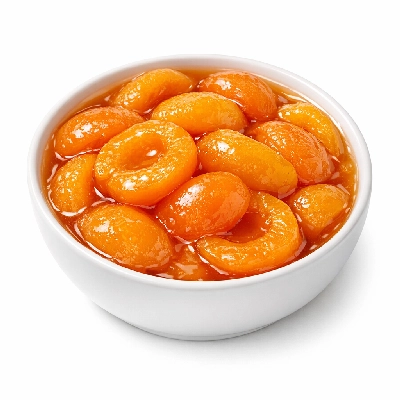 Apricots canned heavy syrup pack with skin solids and liquids