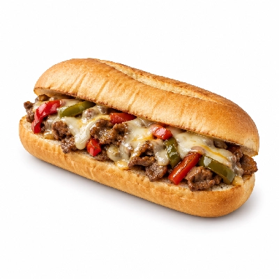 Arni's Restaurant Cheesy Beef and Peppers