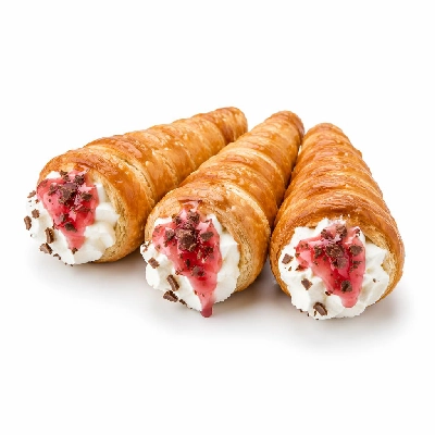 Asda Cream Horns Strawberry Jam and Flake