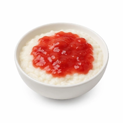 Asda Desserts Hot Ambrosia Rice Pot with Strawberry Sauce