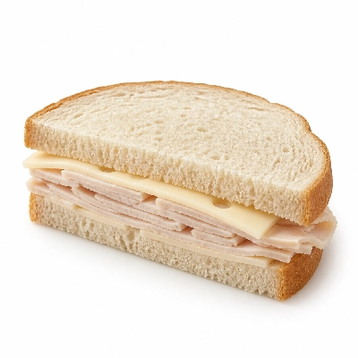 Au Bon Pain Cafe Sandwiches Turkey and Swiss (Half Sandwich)