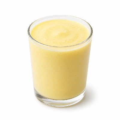 Au Bon Pain Fresh Fruit Smoothie with Bananas Pineapple and Grapes