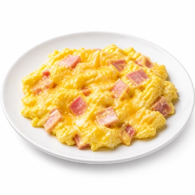 Au Bon Pain Hot Breakfast Bar Scrambled Eggs Ham & Cheese