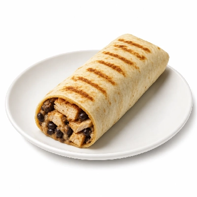 Au Bon Pain Hot Sandwiches BBQ Chicken and Black Bean Wrap