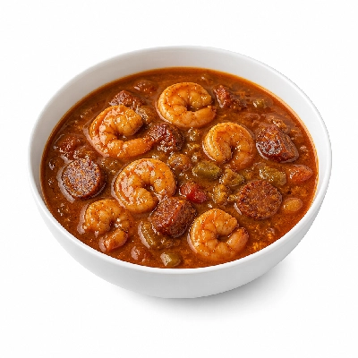 Au Bon Pain Shrimp and Chorizo Gumbo