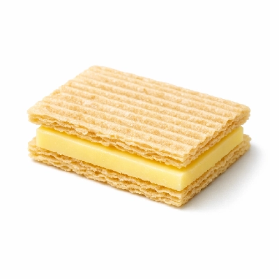 Austin cheddar cheese on wafer crackers sandwich-type