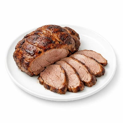 Lamb australian imported fresh leg sirloin half boneless separable lean only trimmed to 1/8" fat cooked roasted