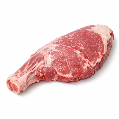 Lamb australian imported fresh leg whole shank and sirloin separable lean only trimmed to 1/8" fat raw