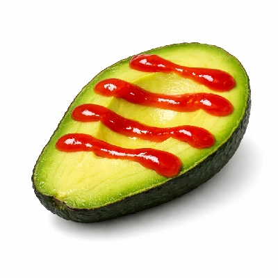 Avocado Slices with Hot Sauce