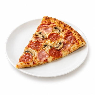 B.C. Pizza Pizza Medium: Cheese Pepperoni Ham Mushroom
