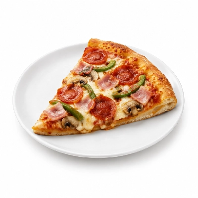 B.C. Pizza Pizza Medium: Cheese Pepperoni Ham Mushroom Green Pepper